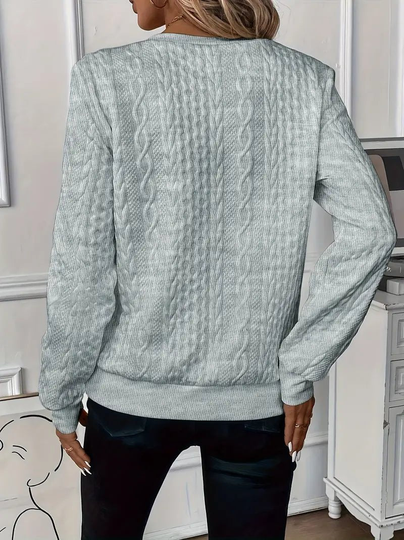 Cable Knit Zip-Up Sweater Quarter Zip Pullover