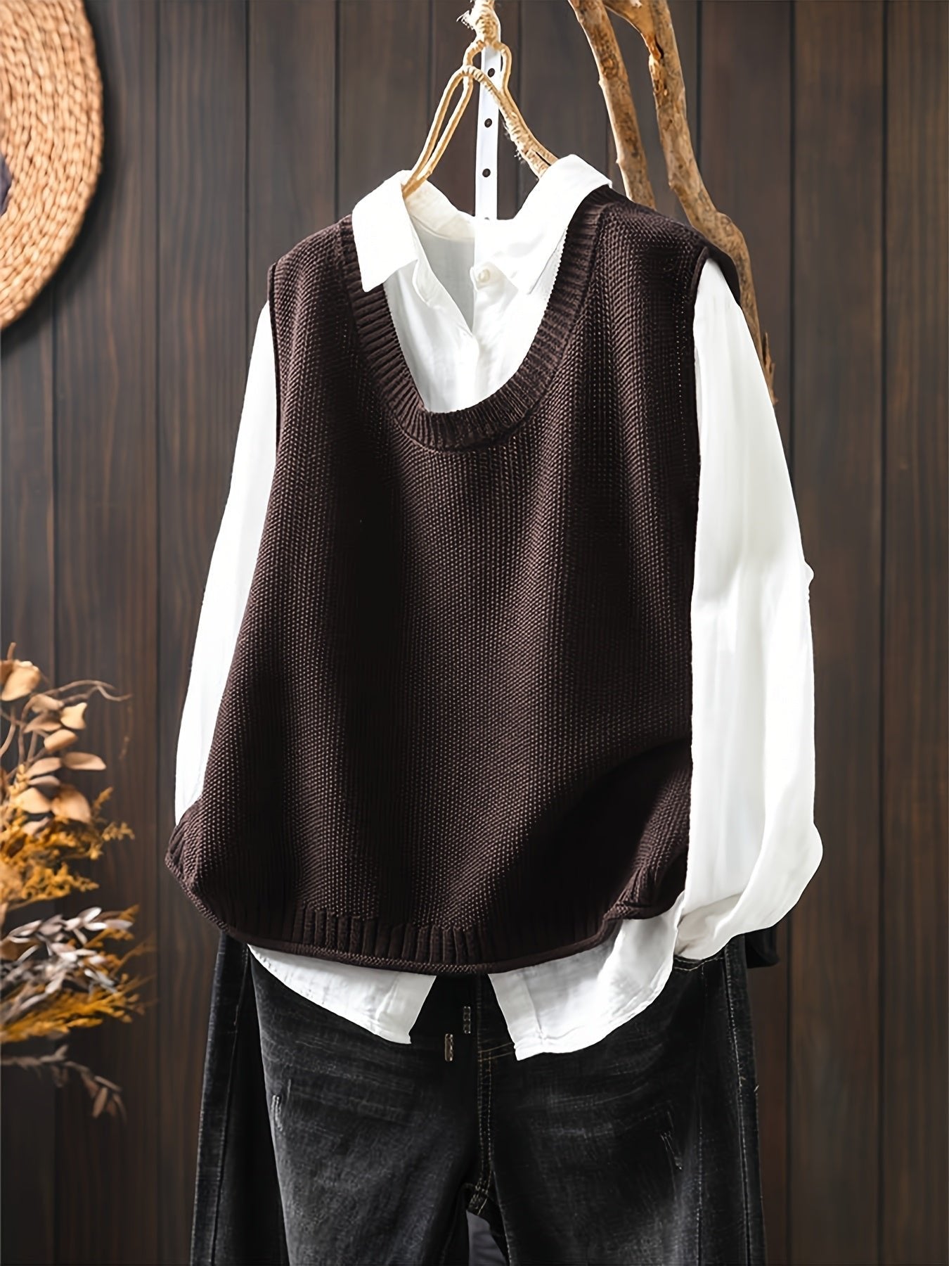 Cardigan Sleeveless Knitted Vest V-Neck Layering
