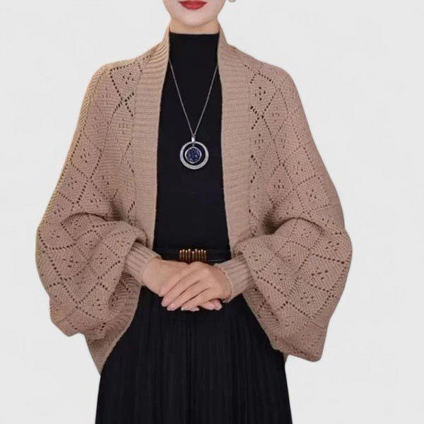 Cardigan Women's Open Front Knit Shawl Wrap Versatile - Khaki
