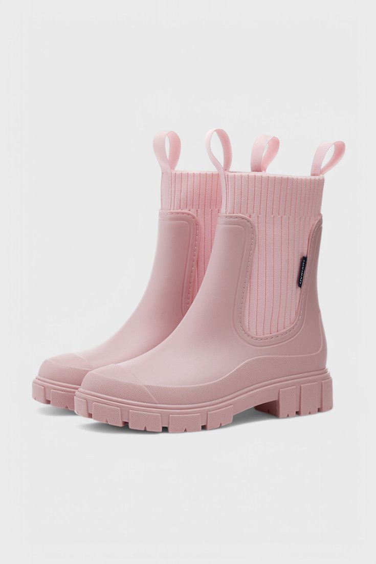 Chelsea Boots Waterproof Ankle Elastic Side Panel - Rose