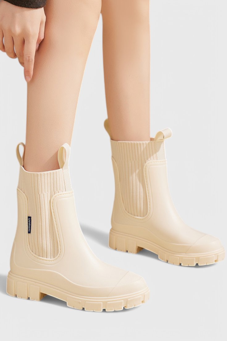 Chelsea Boots Waterproof Ankle Elastic Side Panel