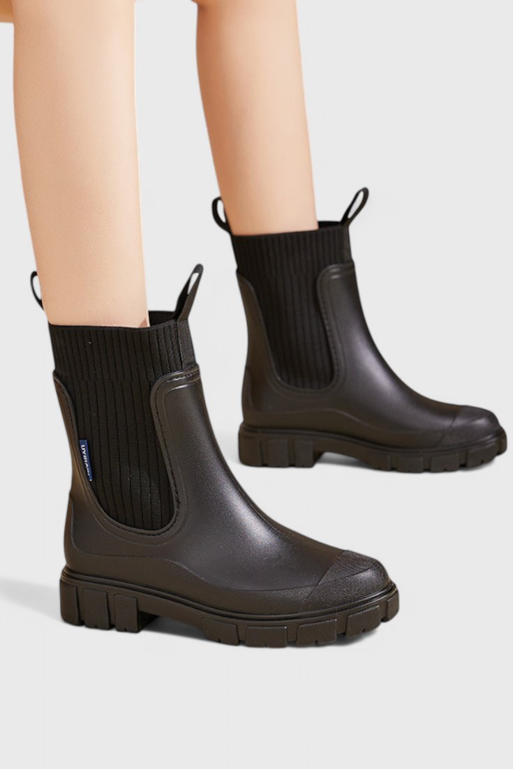 Chelsea Boots Waterproof Ankle Elastic Side Panel