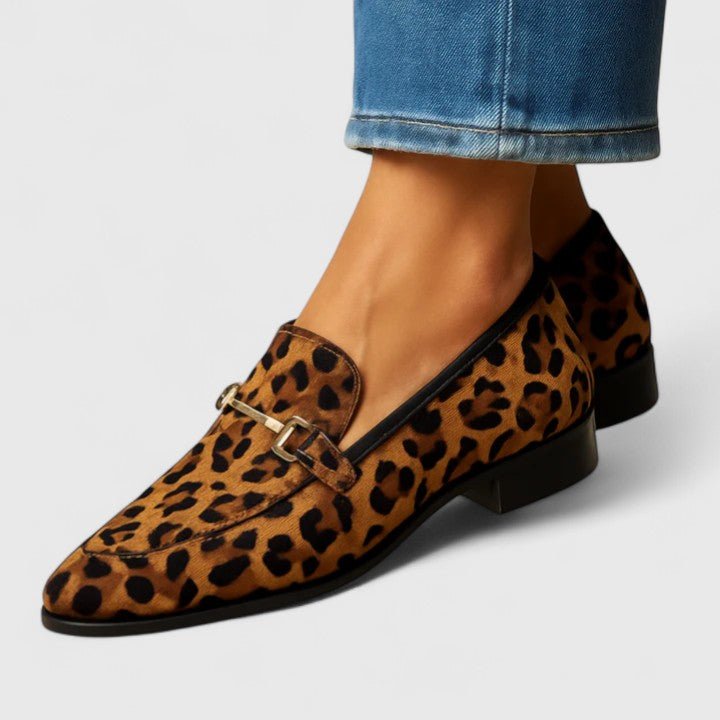 Loafers Women's Slip-On Leopard Print Comfort Block Heel - Leopard