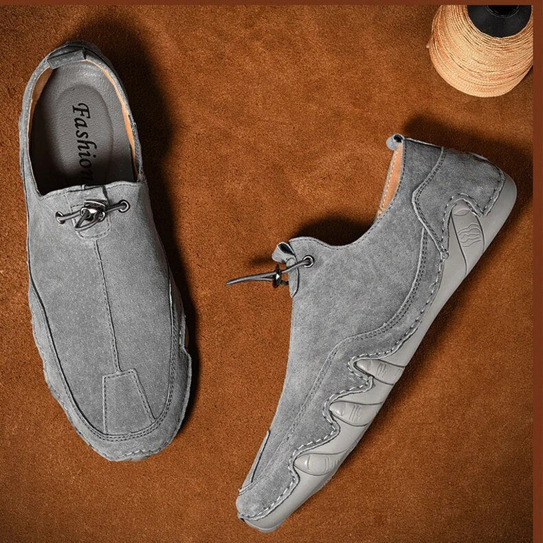 Men's Canvas Slip-On Shoes Casual Everyday Comfort - Gray
