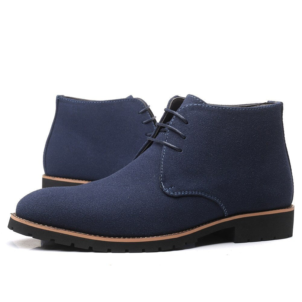 Men's Casual Suede Ankle Boots - Blue