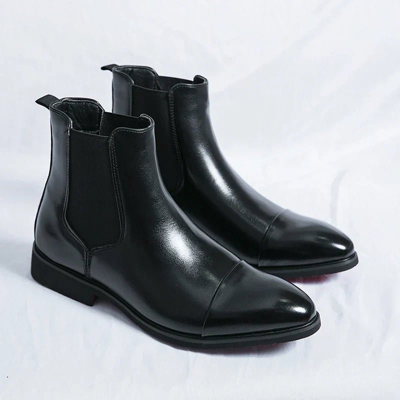 Men's Premium Leather Chelsea Slip-On Ankle Boots