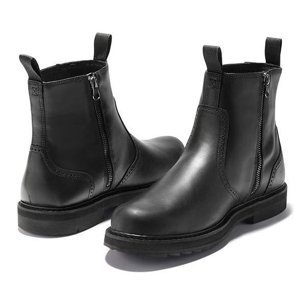 Men's Suede Chelsea Boots with Elastic Side Panels
