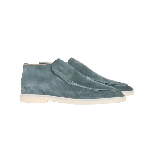 Men's Suede Chukka Boots Slip-On Desert Style Comfort - Green