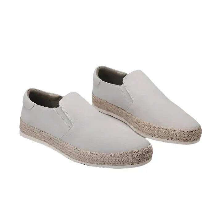 Men's Suede Slip-On Shoes Espadrille Sole Casual - Beige
