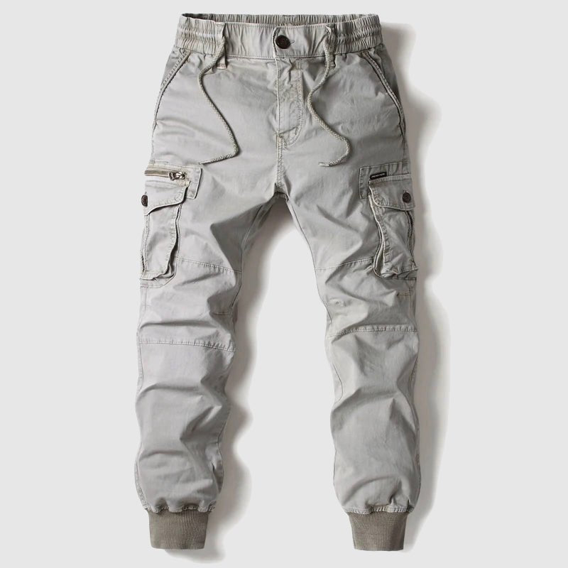 Men's Tactical Multi-Pocket Cargo Jogger Pants - Grey