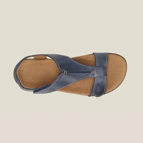 Orthopedic T-Strap Sandals Memory Foam Velcro Comfort