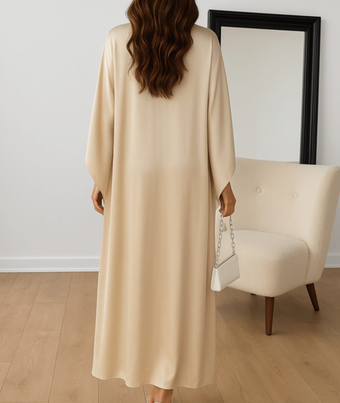 Women's Cape-Overlay Boat-Neck Floor-Length Evening Maxi Dress