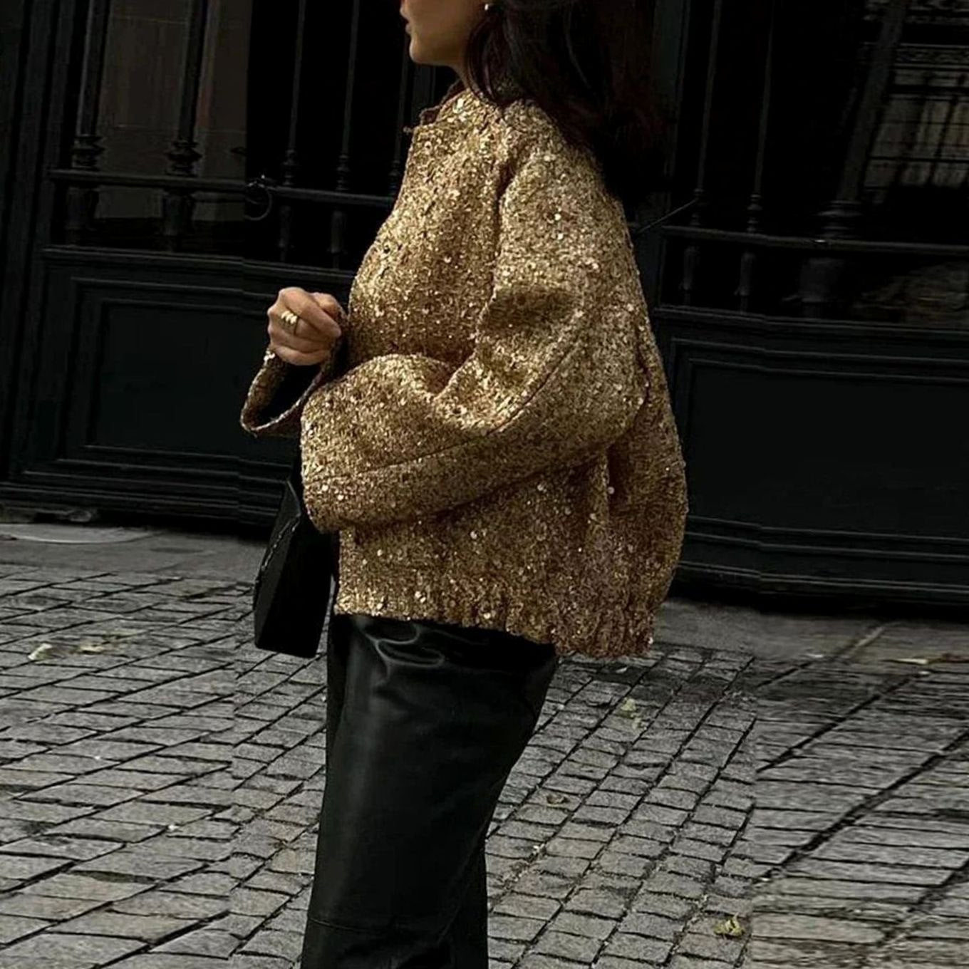 Women's City Chic Sequin Tweed Blazer Jacket