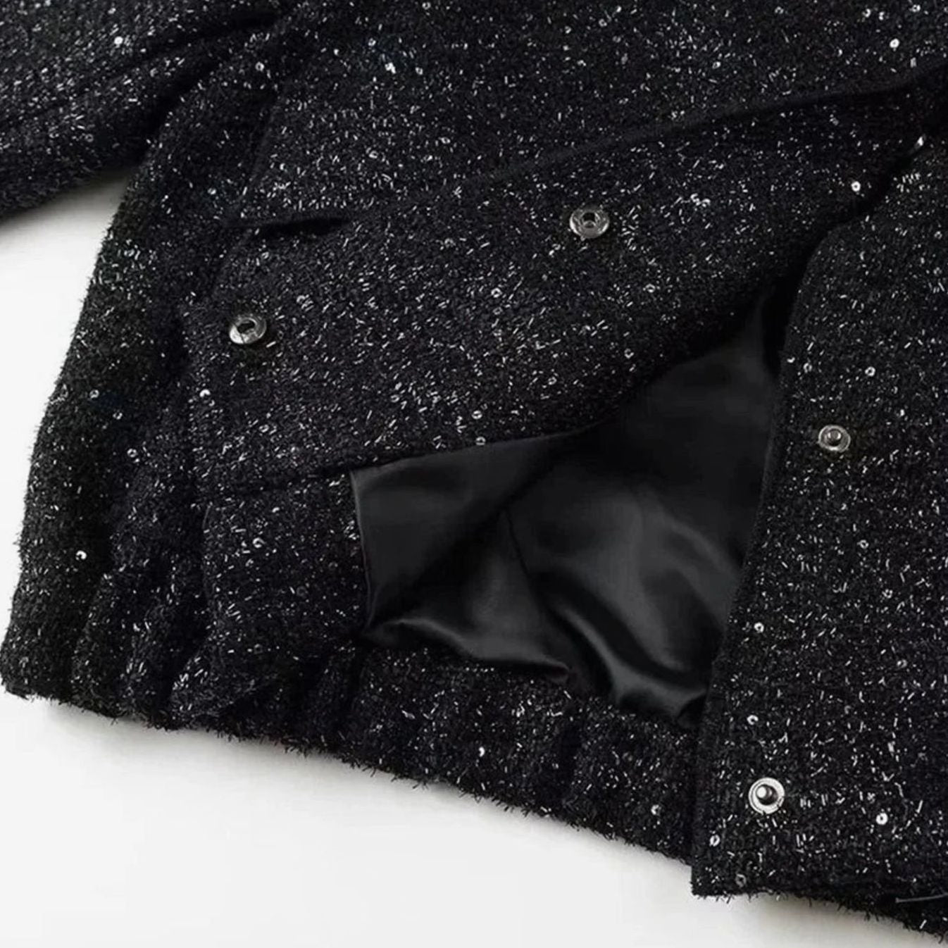 Women's City Chic Sequin Tweed Blazer Jacket