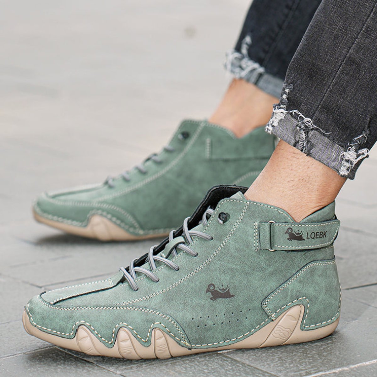 Women's Comfort Sneakers Lace-Up Leather Ankle Boots