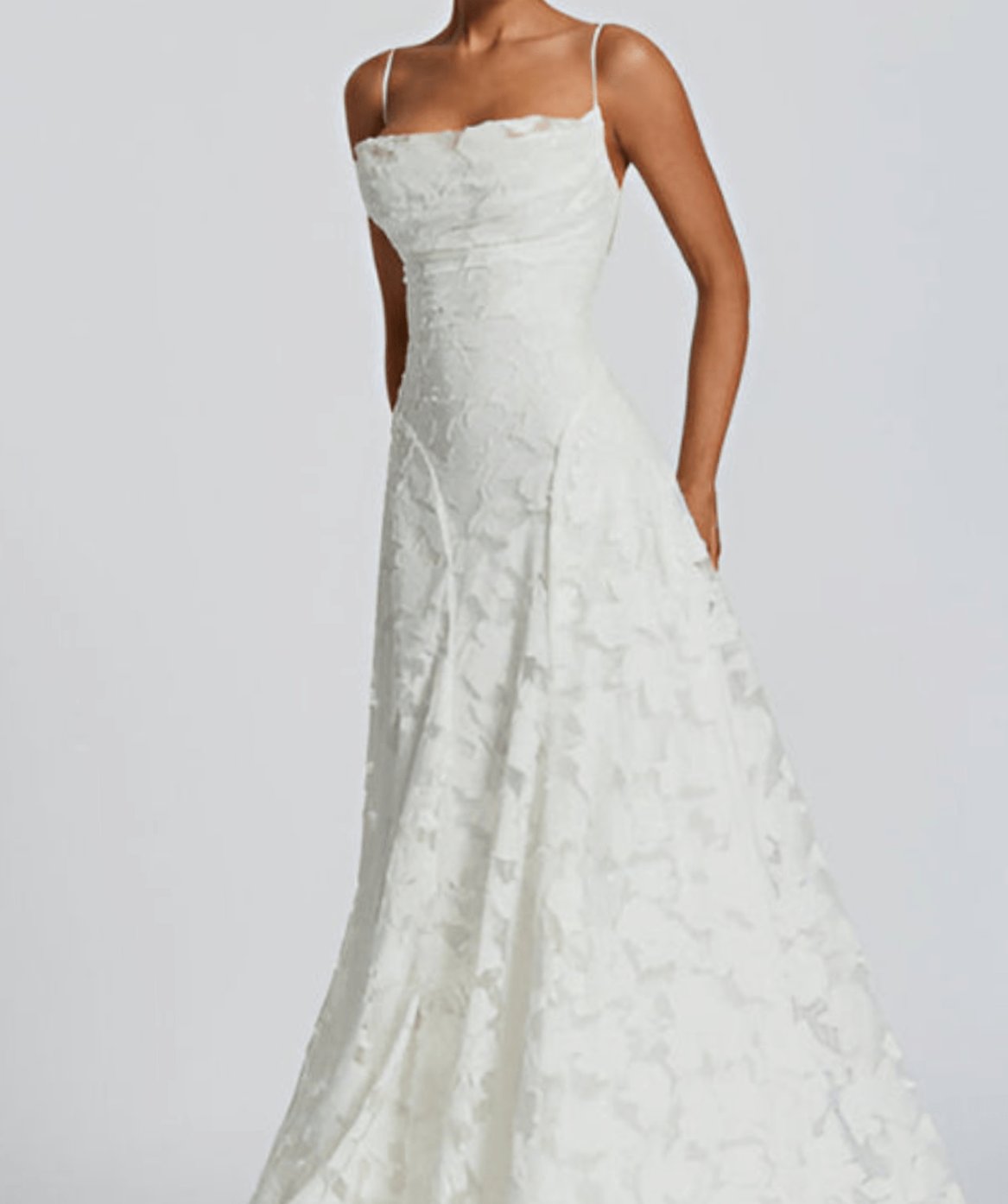 Women's Floral Spaghetti-Strap Sleeveless Maxi Dress - White