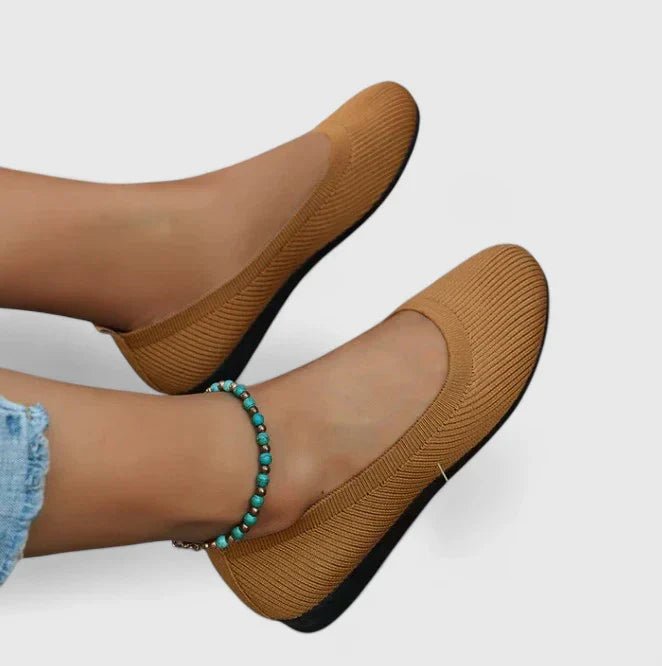 Women's Orthopedic Arch-Support Slip-On Flats - Chocolate