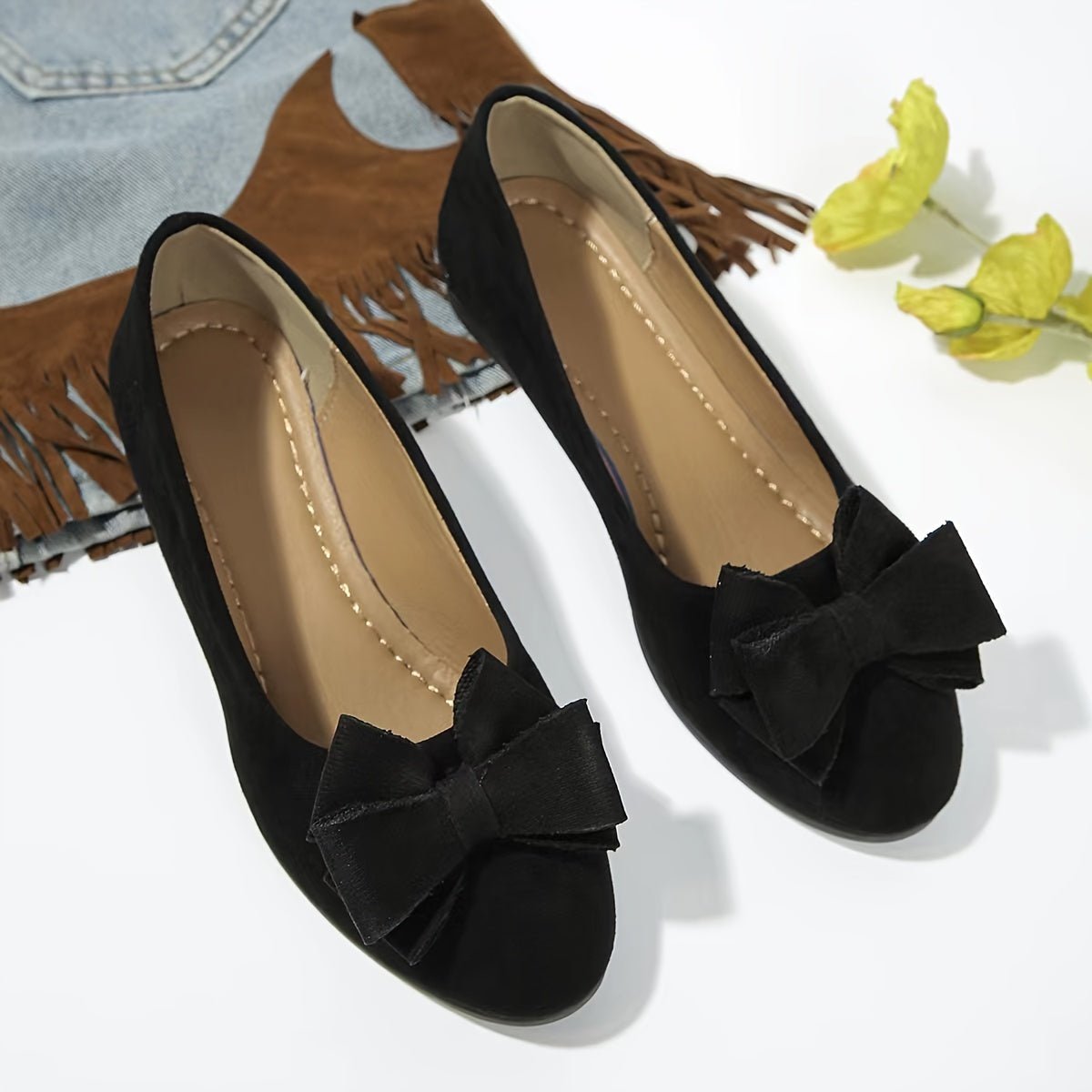 Women's Orthopedic Bow-Detail Slip-On Flat Shoes