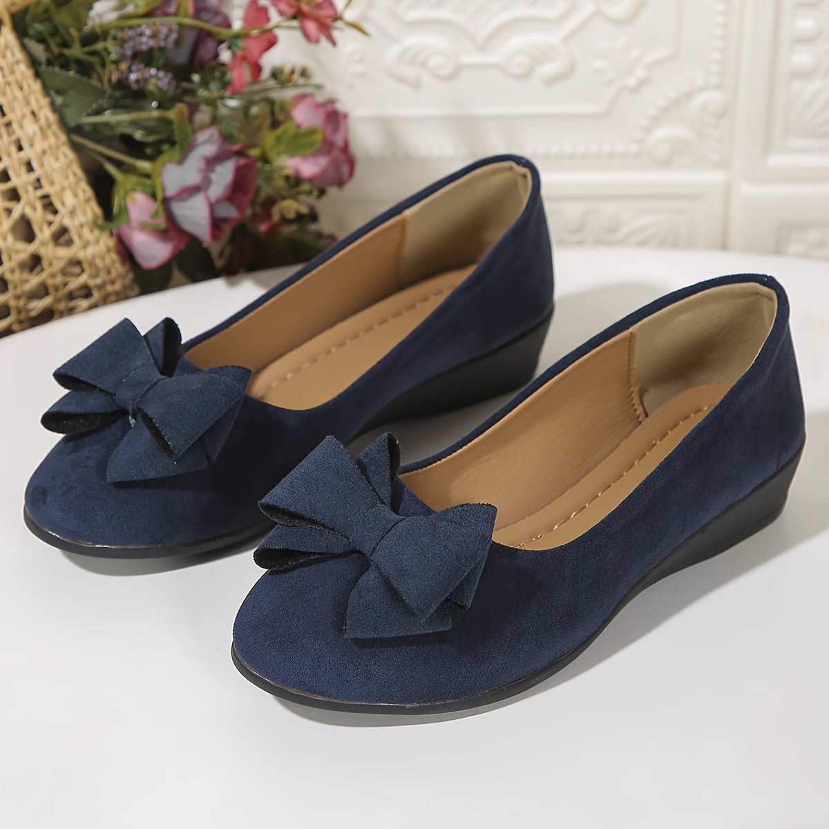 Women's Orthopedic Bow-Detail Slip-On Flat Shoes
