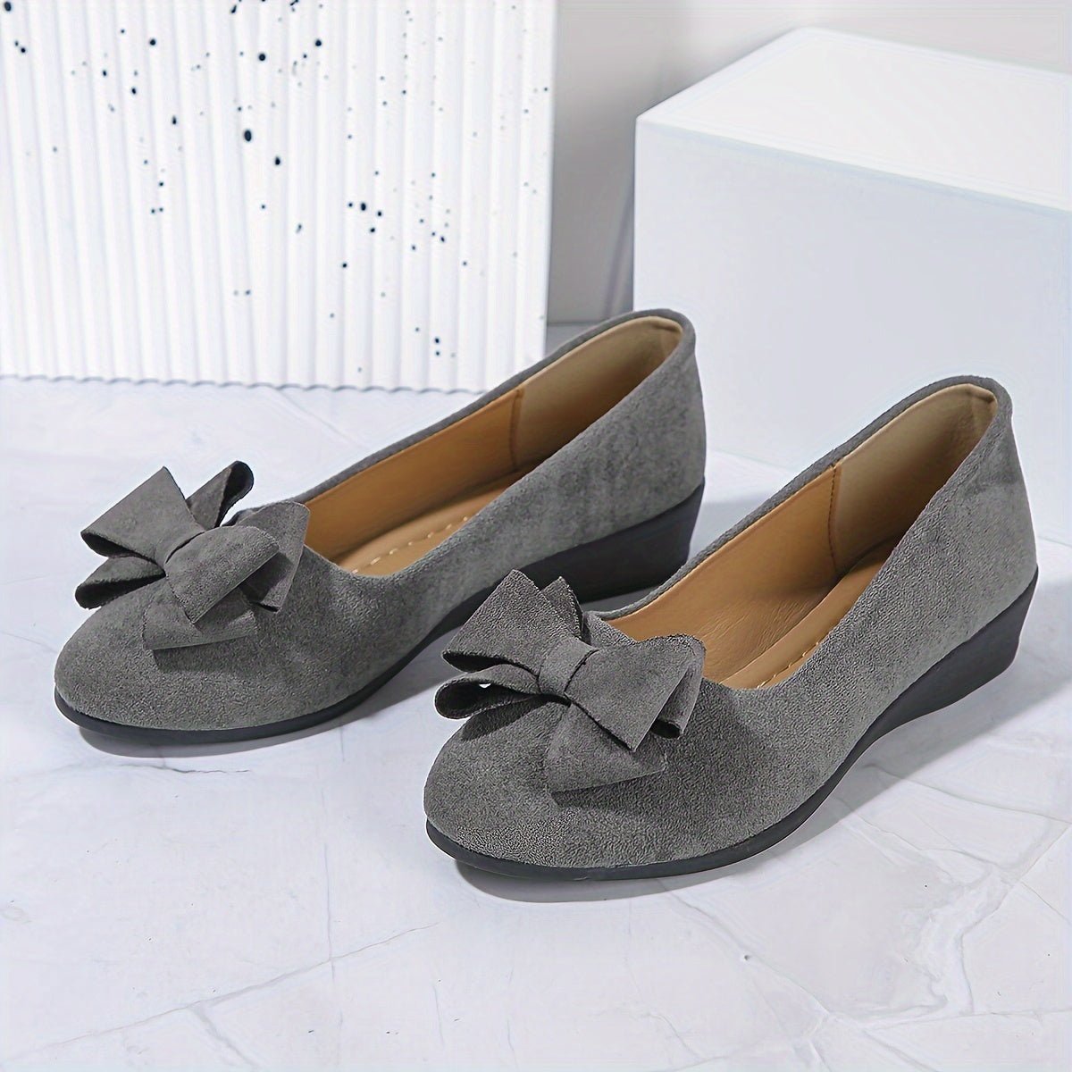 Women's Orthopedic Bow-Detail Slip-On Flat Shoes