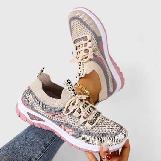 Women's Orthopedic Breathable Mesh Lace-Up Trainers