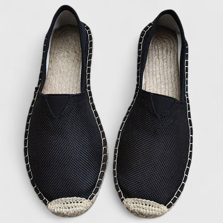 Women's Orthopedic Canvas Slip-On Espadrilles - Black
