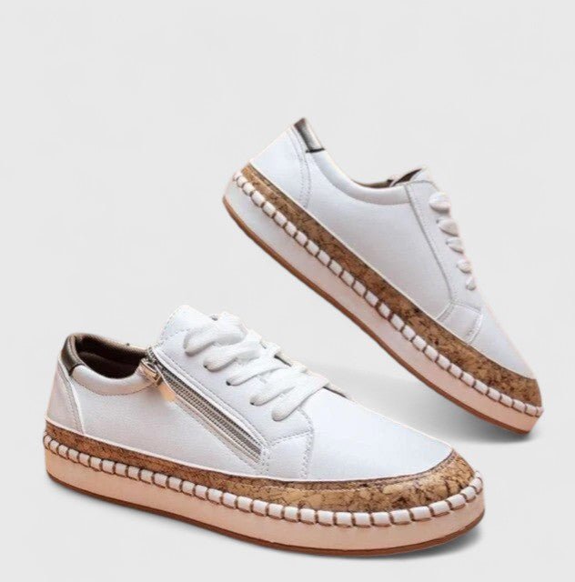 Women's Orthopedic Espadrilles Slip-On Floral Canvas - Pure White