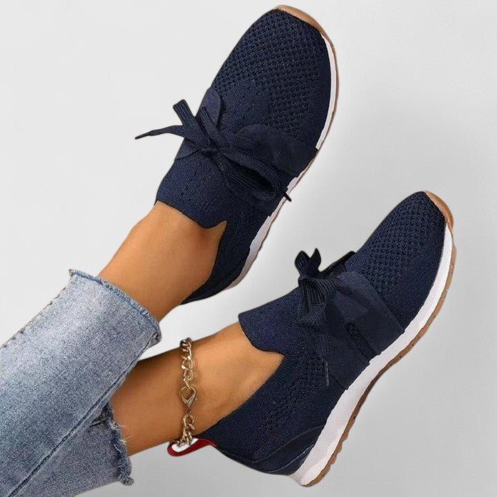 Women's Orthopedic Knit Slip-On Sneakers - Blue