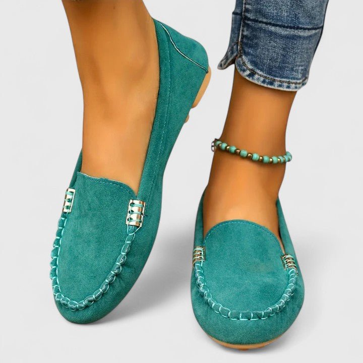 Women's Orthopedic Metal-Detail Slip-On Loafers