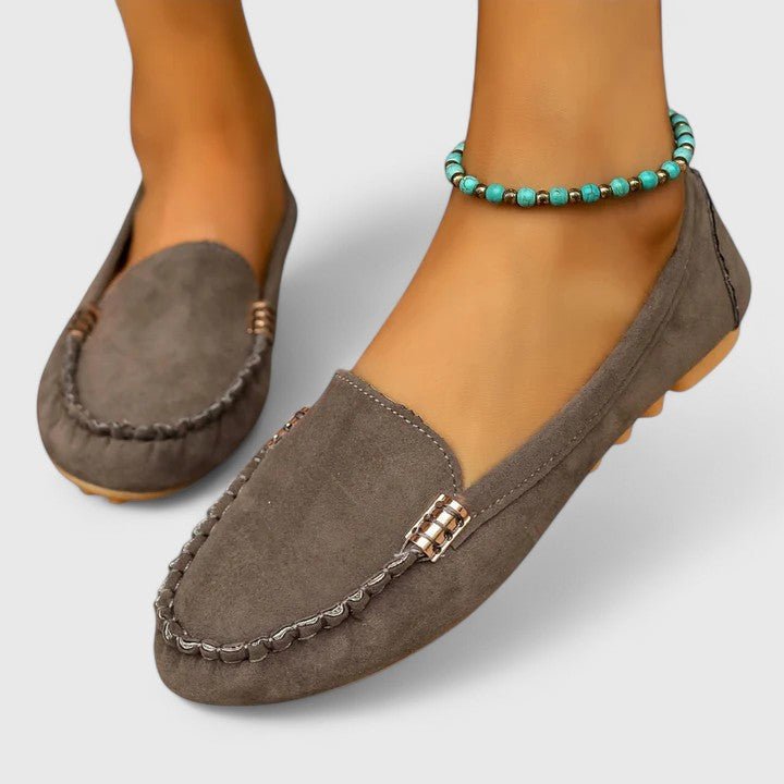 Women's Orthopedic Metal-Detail Slip-On Loafers