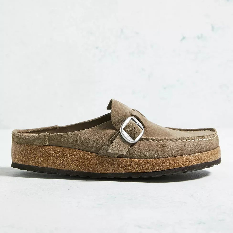 Women's Orthopedic Mules Slip-On Comfort Buckle Detail