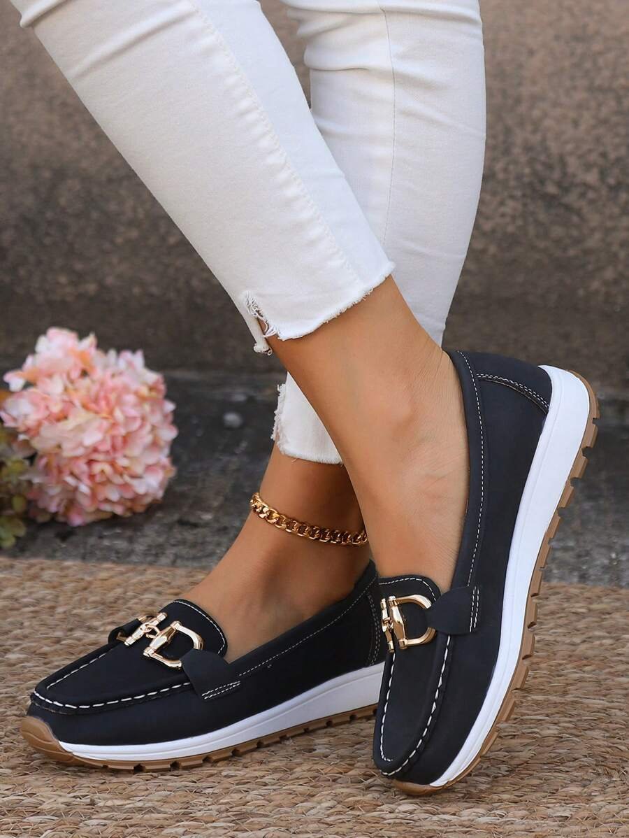 Women's Orthopedic Non-Slip Comfort Loafers - Black