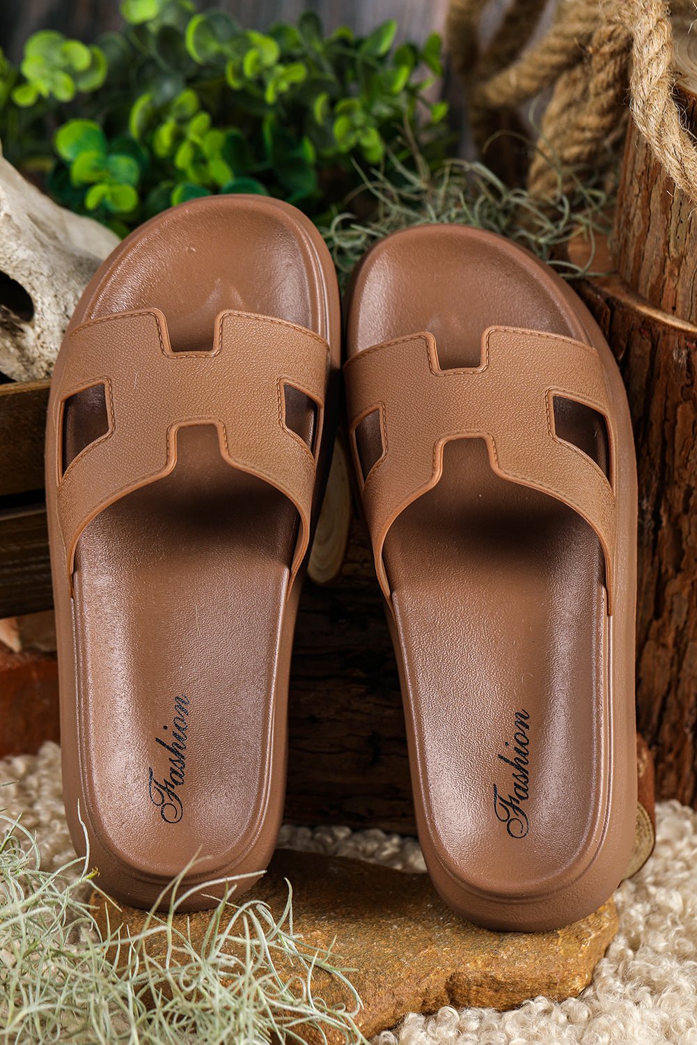 Women's Orthopedic Platform Cut-Out Slide Sandals