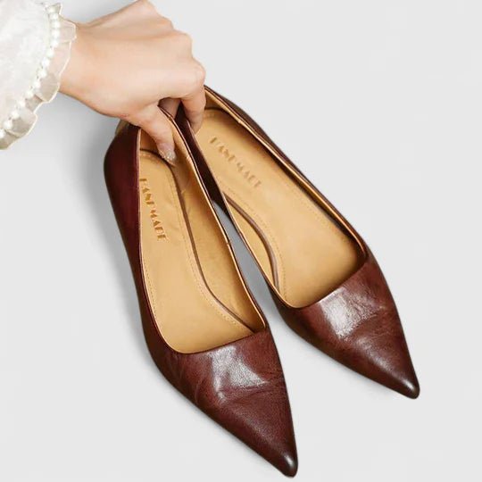 Women's Orthopedic Pointed-Toe Low Kitten Heel Pumps