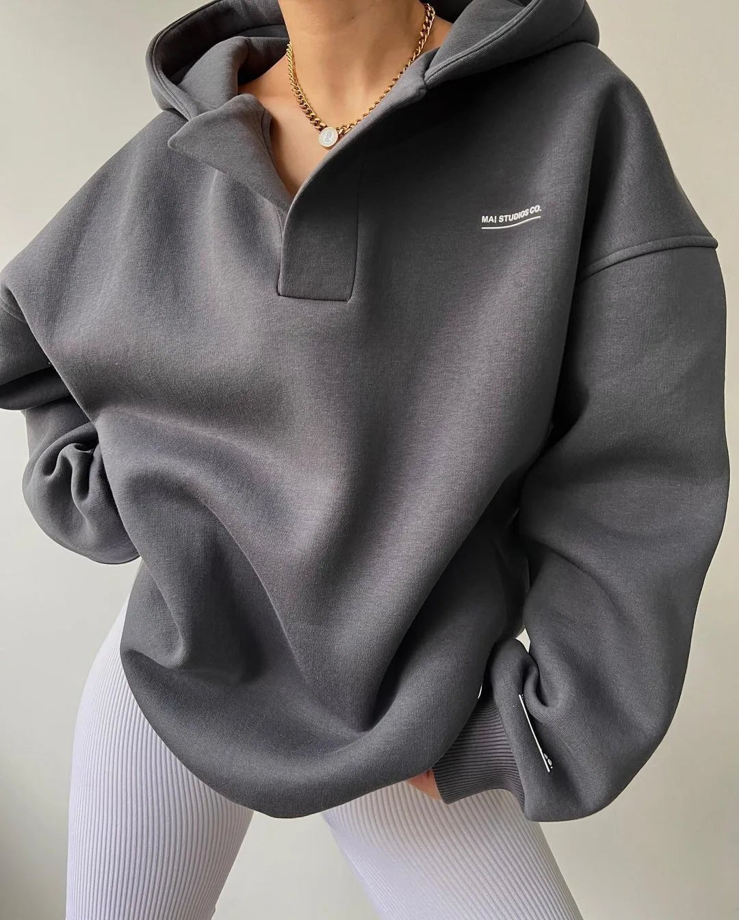 Women's Oversized Hoodie Soft Cotton Blend Relaxed Fit
