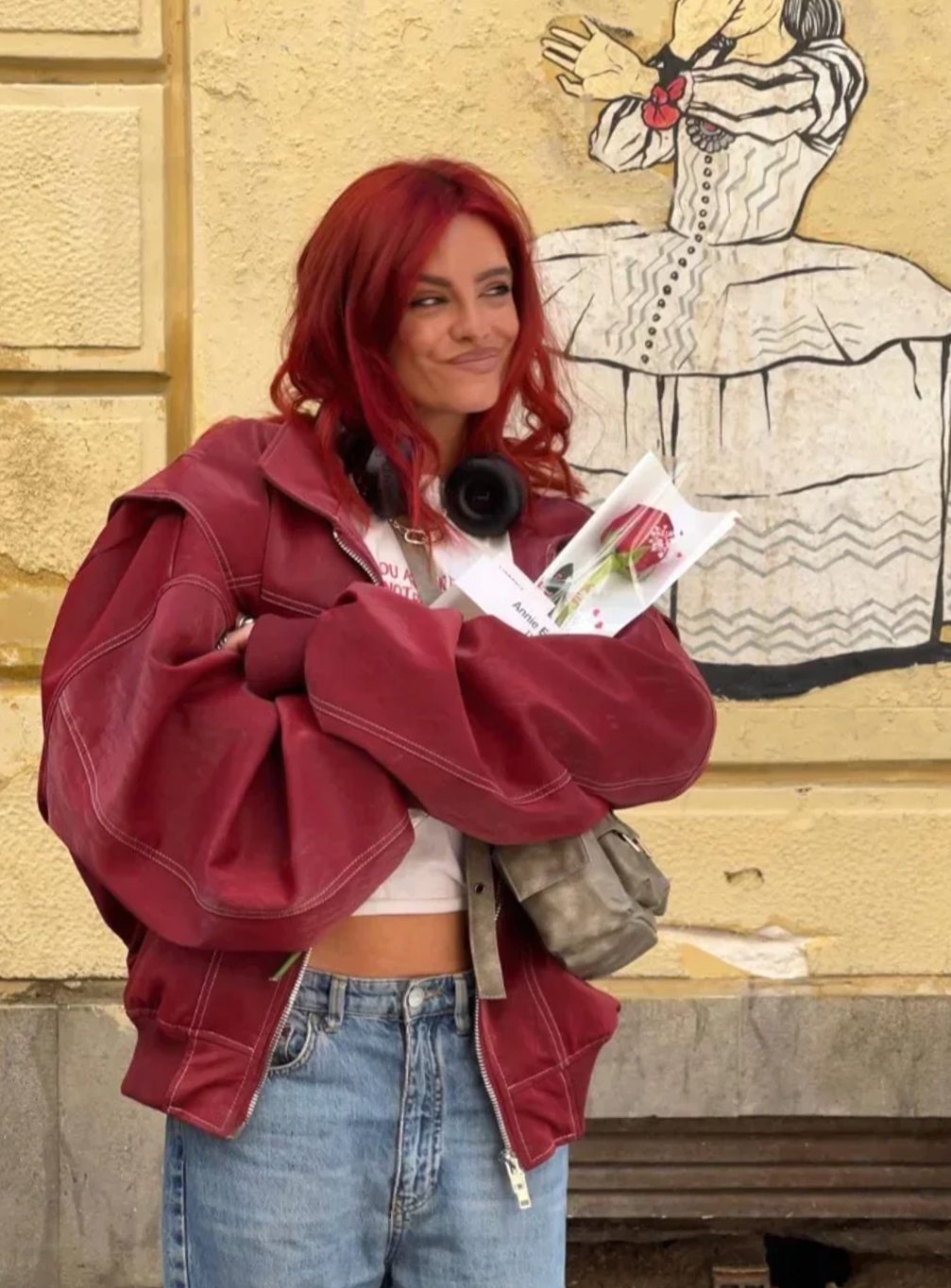Women's Oversized Zip-Up Bomber Jacket Relaxed Fit