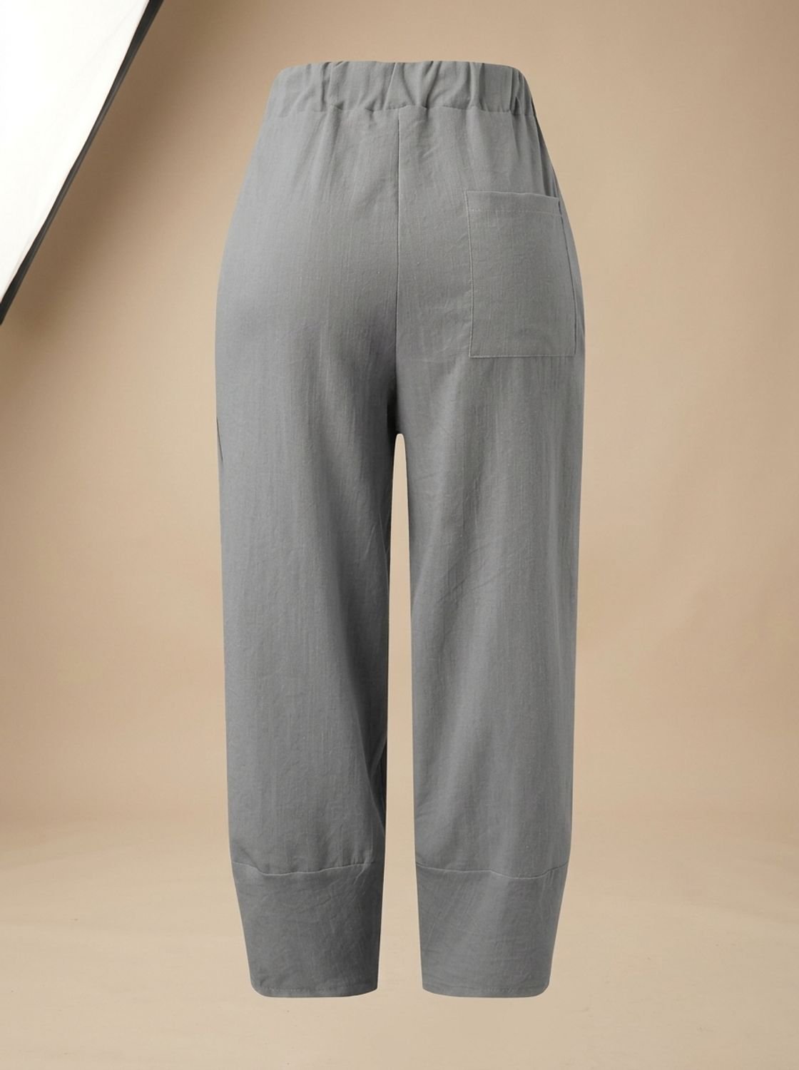 Women's Relaxed-Fit Linen Trousers Ankle-Length Casual Pants