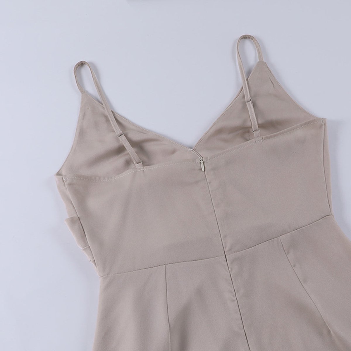 Women's Sleeveless Deep V Neck Dress Wrap Maxi Side Slit