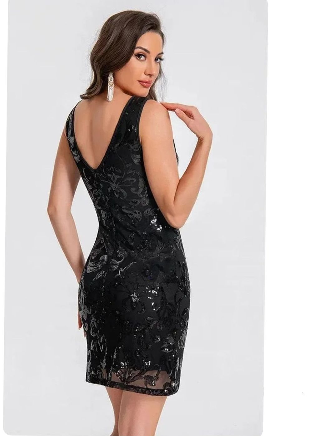 Women's Sleeveless Sequin Mini Cocktail Party Dress II
