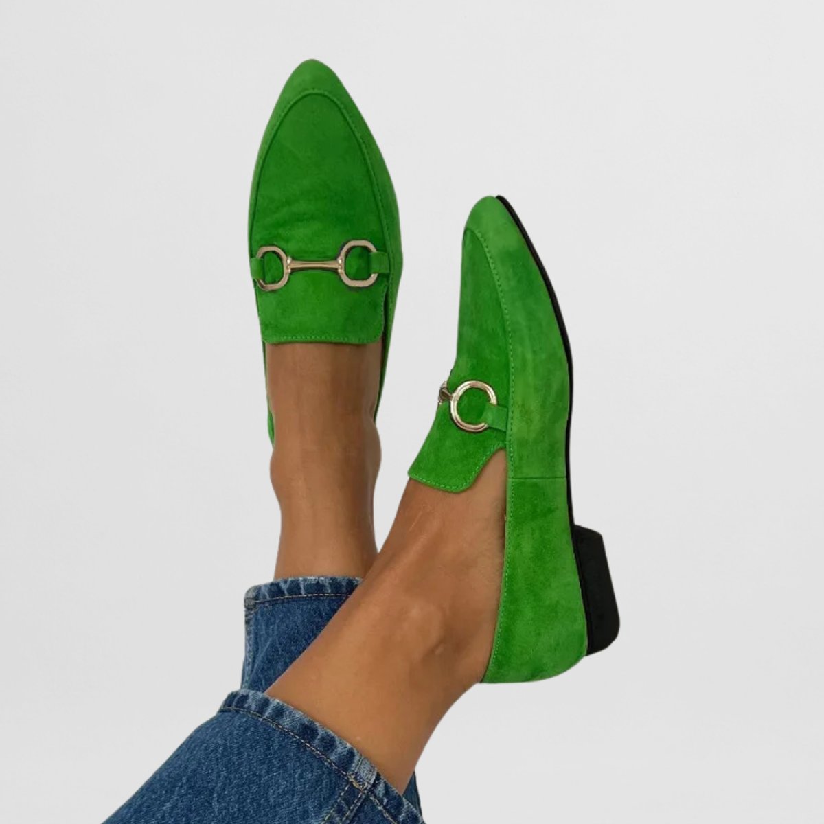 Women's Suede Slip-On Horsebit Loafers Everyday Comfort Flat Shoes