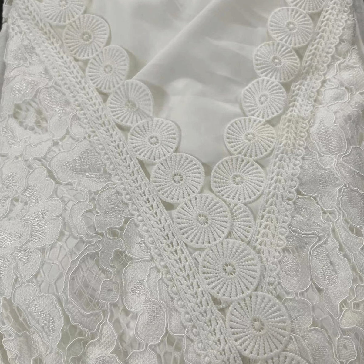 Women's Summer Lace Crochet V-Neck Wedding Guest Dress