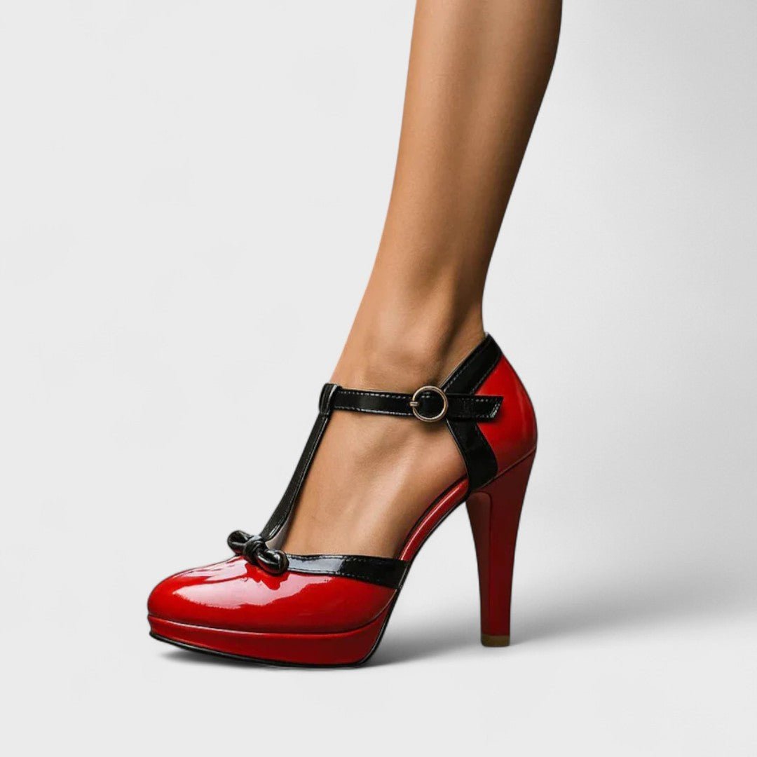 Women's T-Strap Platform Heels Orthopedic Support