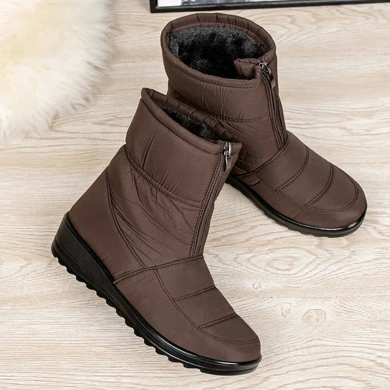 Women's Waterproof Quilted Winter Ankle Snow Boots