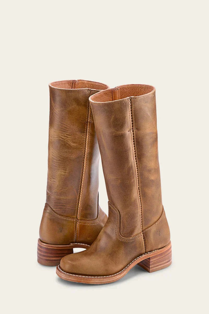 Women's Western Leather Pointed-Toe Cowboy Boots - Brown