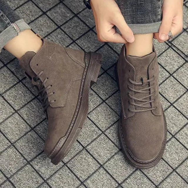 Boots Men's Suede Leather Lace-Up Ankle Desert Chukka