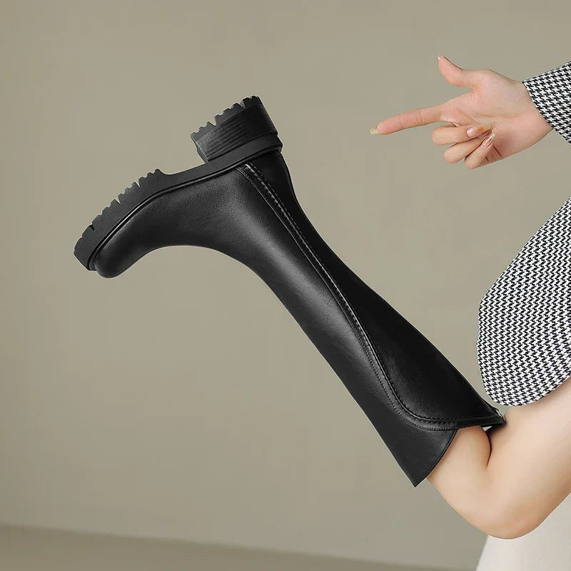 Boots Women's Knee High Leather Orthopedic Support