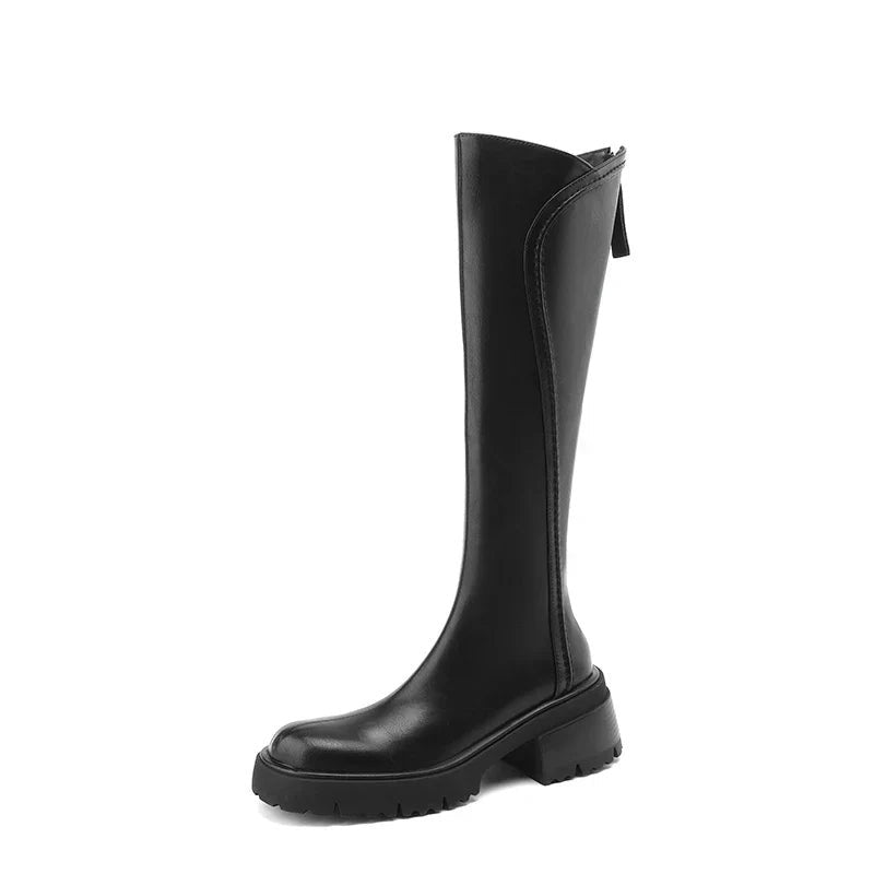 Boots Women's Knee High Leather Orthopedic Support