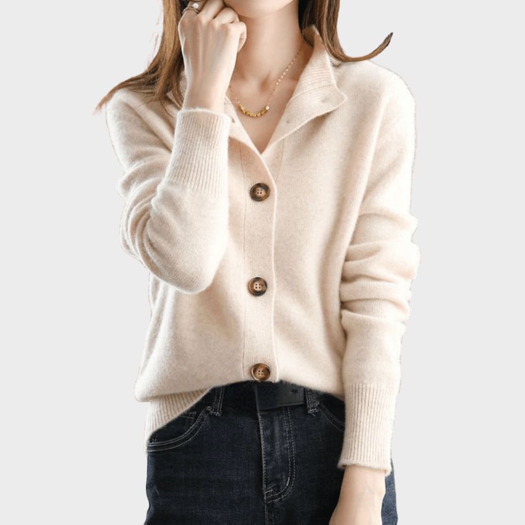 Cardigan Women's Cashmere Button Front Long Sleeve
