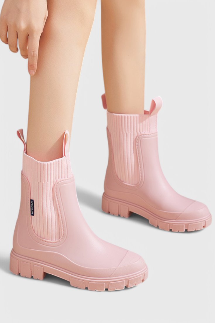 Chelsea Boots Waterproof Ankle Elastic Side Panel