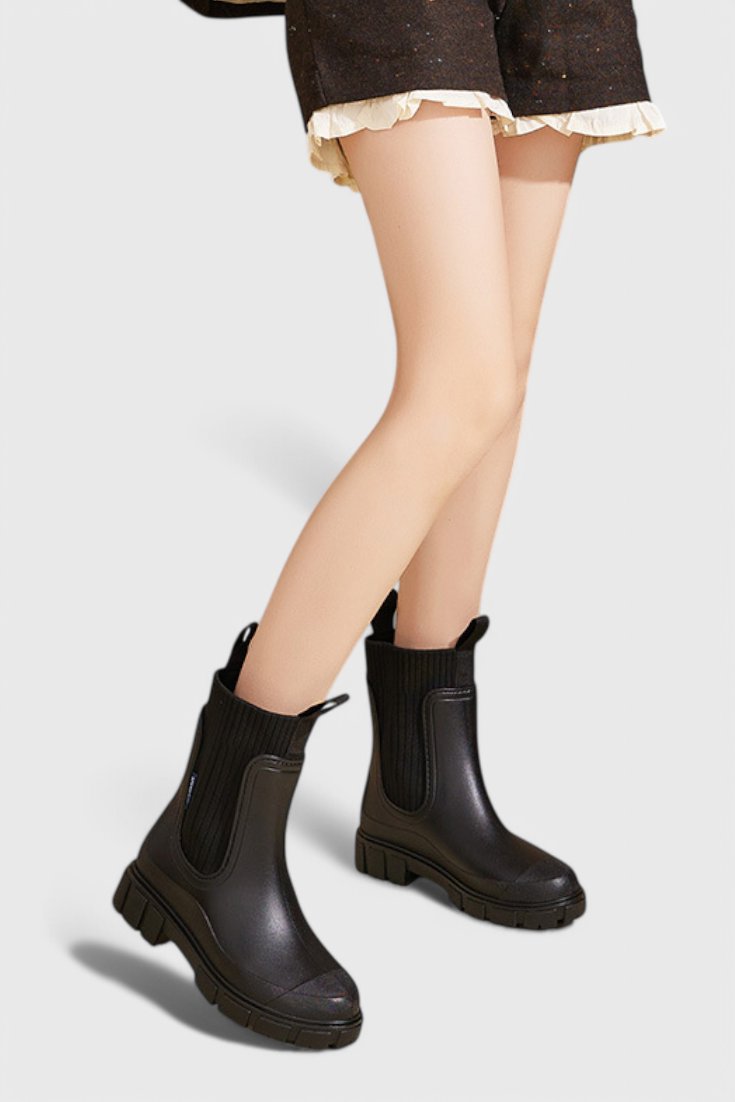 Chelsea Boots Waterproof Ankle Elastic Side Panel